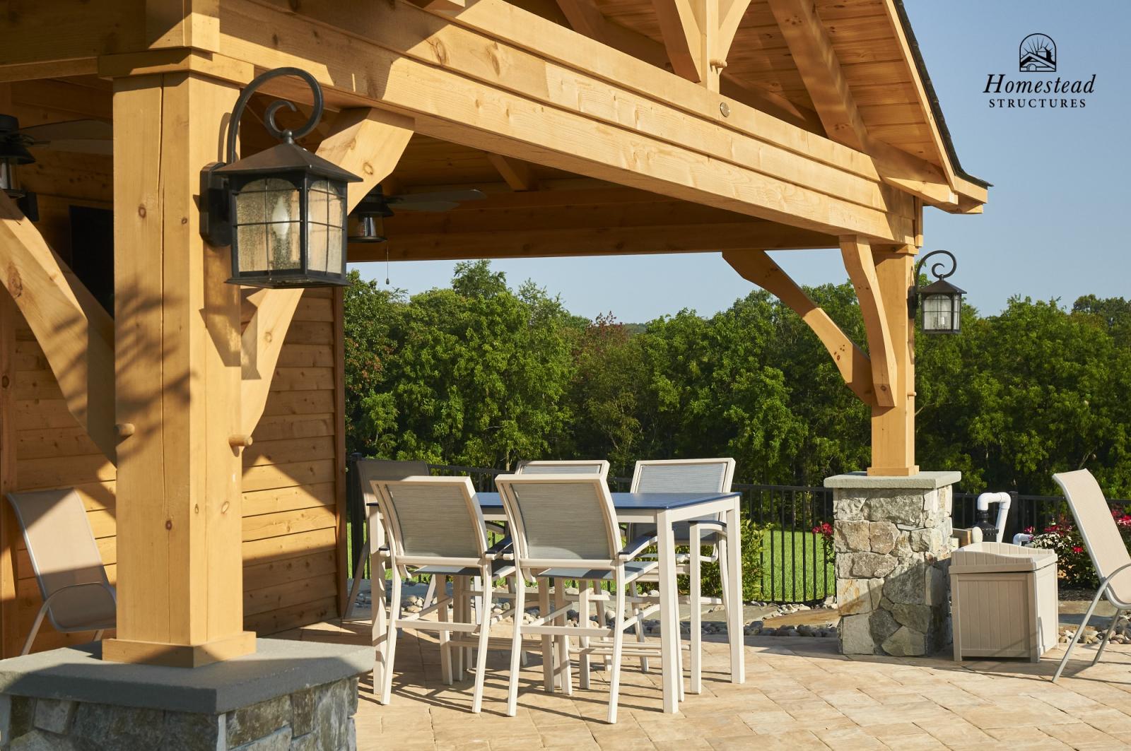 Troppman Timber Frame Pool House Woodbine, MD Homestead Structures